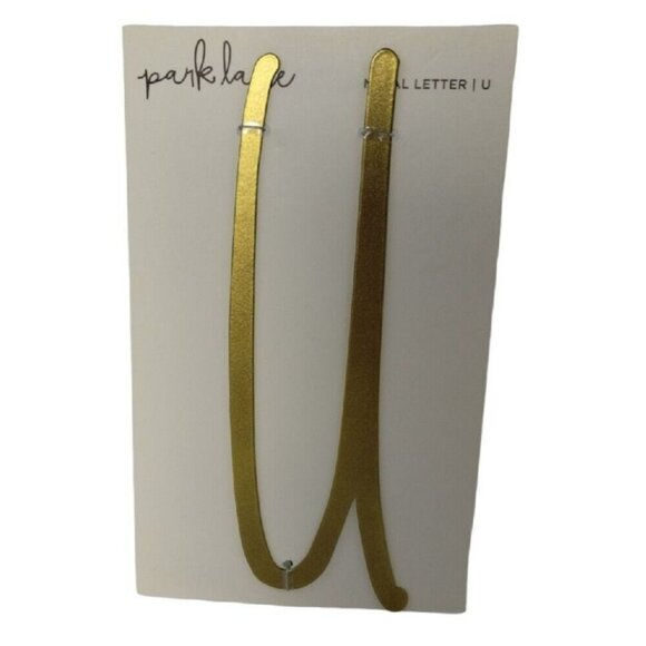 Park Lane Goldtone Metal Letter U Address Doorplate  2 x 7 in Crafty Initial New - Picture 1 of 2